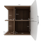 Conjunto Para Banheiro Armário Gabinete 01 Porta 60 Cm Com Cu