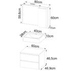 Conjunto Para Banheiro Armarios Com Cuba E Espelho Bn10 Tecno