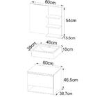 Conjunto Para Banheiro Armarios Com Cuba E Espelho Bn5 Tecno