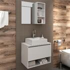 Conjunto Para Banheiro Armarios Com Cuba E Espelho Bn6 Tecno