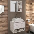 Conjunto Para Banheiro Armarios Com Cuba E Espelho Bn6 Tecno