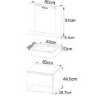 Conjunto Para Banheiro Armarios Com Cuba E Espelho Bn7 Tecno