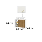 Conjunto Para Banheiro Baden Branco Ripado – Bechara Móveis