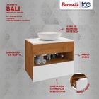 Conjunto Para Banheiro Bali Naturalle/branco - Bechara Móveis