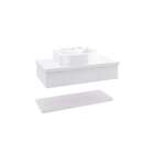 Conjunto Para Banheiro Bancada Com Cuba Aria 41 Retangular E