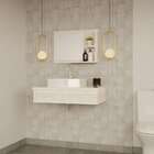 Conjunto Para Banheiro Bancada Com Cuba Aria 41 Retangular E