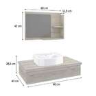 Conjunto Para Banheiro Bancada Com Cuba Aria 41 Retangular E