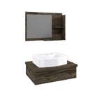 Conjunto Para Banheiro Bancada Com Cuba Aria 41 Retangular E