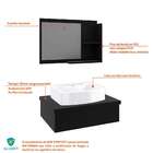 Conjunto Para Banheiro Bancada Com Cuba Aria 41 Retangular E