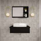 Conjunto Para Banheiro Bancada Com Cuba Aria 41 Retangular E