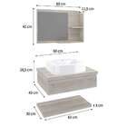 Conjunto Para Banheiro Bancada Com Cuba Aria 41 Retangular, P