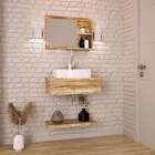 Conjunto Para Banheiro Bancada Com Cuba Aria 41 Retangular, P