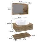 Conjunto Para Banheiro Bancada Com Cuba Aria 41 Retangular, P