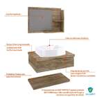 Conjunto Para Banheiro Bancada Com Cuba Aria 41 Retangular, P