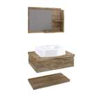 Conjunto Para Banheiro Bancada Com Cuba Aria 41 Retangular, P