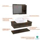 Conjunto Para Banheiro Bancada Com Cuba Aria 41 Retangular, P