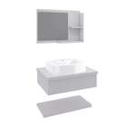 Conjunto Para Banheiro Bancada Com Cuba Aria 41 Retangular, P