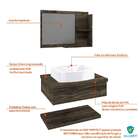 Conjunto Para Banheiro Bancada Com Cuba Aria 41 Retangular, P