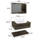 Conjunto Para Banheiro Bancada Com Cuba Aria 41 Retangular, P