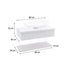 Conjunto Para Banheiro Bancada Com Cuba F44 Folha E Prateleir