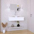 Conjunto Para Banheiro Bancada Com Cuba F44 Folha E Prateleir