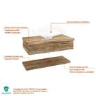 Conjunto Para Banheiro Bancada Com Cuba F44 Folha E Prateleir