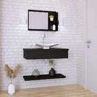 Conjunto Para Banheiro Bancada Com Cuba F44 Folha E Prateleir