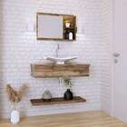 Conjunto Para Banheiro Bancada Com Cuba F44 Folha, Prateleira