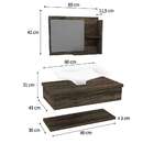 Conjunto Para Banheiro Bancada Com Cuba F44 Folha, Prateleira