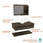 Conjunto Para Banheiro Bancada Com Cuba F44 Folha, Prateleira