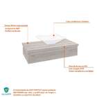 Conjunto Para Banheiro Bancada Com Cuba L38 Folha City 800 Sn