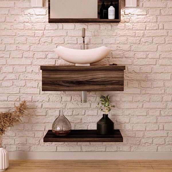 Conjunto Para Banheiro Bancada Com Cuba L42 Abaulada E Pratel