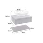 Conjunto Para Banheiro Bancada Com Cuba L42 Abaulada E Pratel