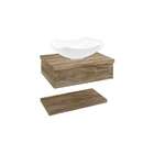 Conjunto Para Banheiro Bancada Com Cuba L42 Abaulada E Pratel