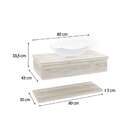 Conjunto Para Banheiro Bancada Com Cuba L42 Abaulada E Pratel