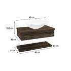 Conjunto Para Banheiro Bancada Com Cuba L42 Abaulada E Pratel