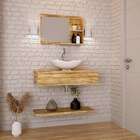 Conjunto Para Banheiro Bancada Com Cuba L42 Abaulada, Pratele