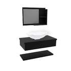 Conjunto Para Banheiro Bancada Com Cuba L42 Abaulada, Pratele