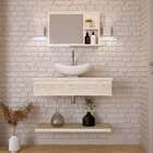 Conjunto Para Banheiro Bancada Com Cuba L42 Abaulada, Pratele