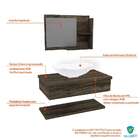 Conjunto Para Banheiro Bancada Com Cuba L42 Abaulada, Pratele