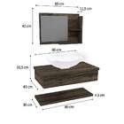 Conjunto Para Banheiro Bancada Com Cuba L42 Abaulada, Pratele