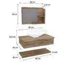 Conjunto Para Banheiro Bancada Com Cuba L45 Canoa, Prateleira