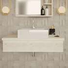 Conjunto Para Banheiro Bancada Com Cuba Q39 Quadrada City 800