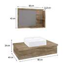 Conjunto Para Banheiro Bancada Com Cuba Q39 Quadrada E Espelh