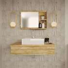 Conjunto Para Banheiro Bancada Com Cuba Q39 Quadrada E Espelh