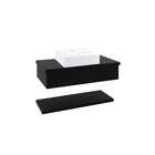 Conjunto Para Banheiro Bancada Com Cuba Q39 Quadrada E Pratel