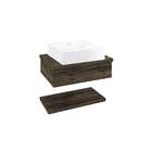 Conjunto Para Banheiro Bancada Com Cuba Q39 Quadrada E Pratel