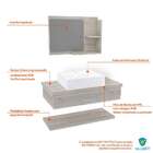 Conjunto Para Banheiro Bancada Com Cuba Q39 Quadrada, Pratele