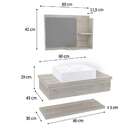 Conjunto Para Banheiro Bancada Com Cuba Q39 Quadrada, Pratele