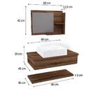 Conjunto Para Banheiro Bancada Com Cuba Q39 Quadrada, Pratele